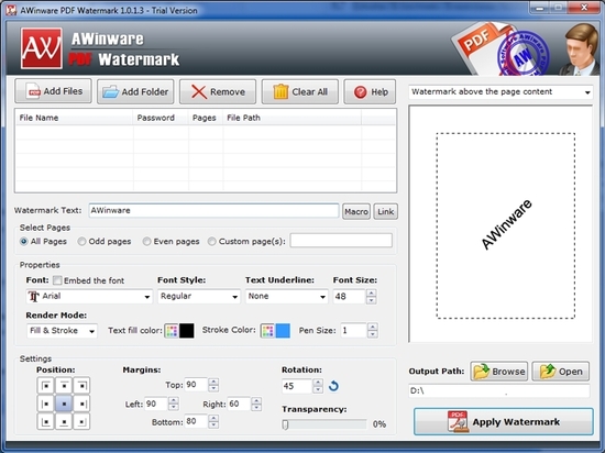 AWinware PDF Watermark