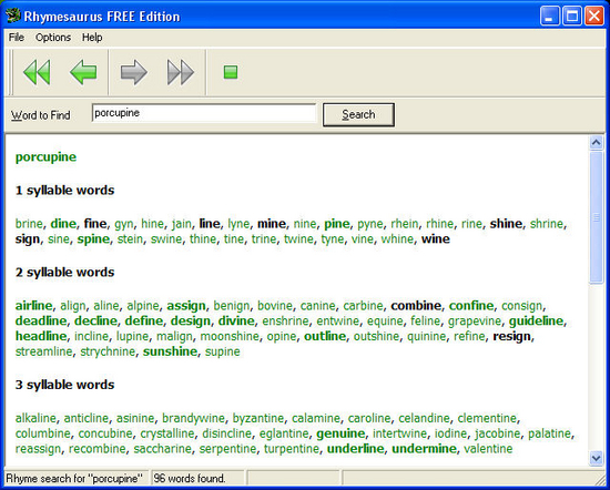 ... is the best free rhyming dictionary software for windows period simply