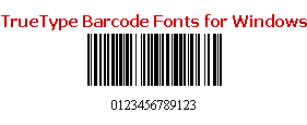 TrueType 1D Barcode Font Package