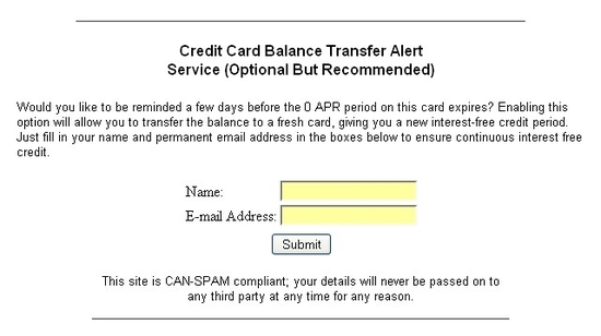 0 APR Credit Card Balance Transfers