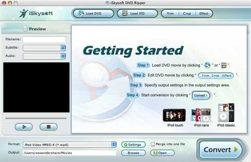 1st iSkysoft DVD Ripper for Mac