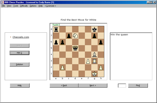 800 Chess Puzzles Demo