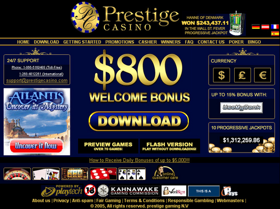 # 800$ PRESTIGE CASINO DELUXE