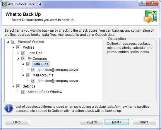 ABF Outlook Backup