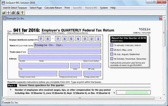 AcQuest 941 Solution 2015