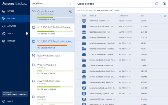 Acronis Cloud Storage