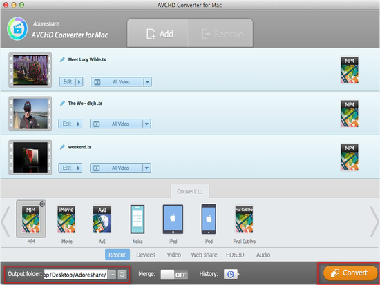 Adoreshare AVCHD Converter for Mac