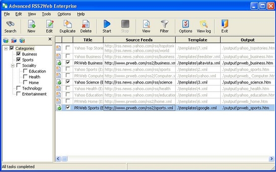Advanced RSS2Web Enterprise