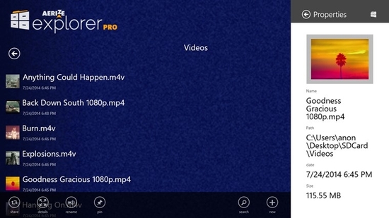 Aerize Explorer for Windows 8.1