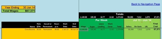 Annual Wages Budget