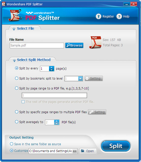 AnybizSoft PDF Splitter