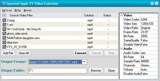 ApecSoft Apple TV Video Converter