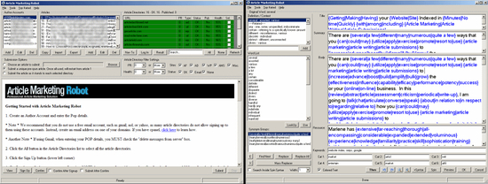 Article Marketing Robot- Spin and Submit