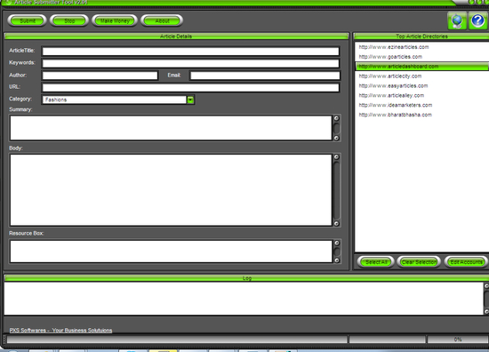 Article Submitter Tool
