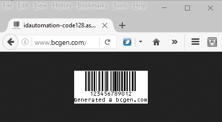 ASPX Code 128 & GS1-128 Barcode Script