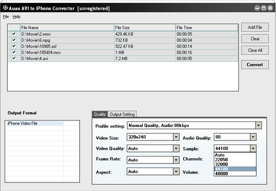 AUAU-Soft AVI to iPhone Converter