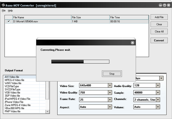 AUAU-Soft MOV Converter