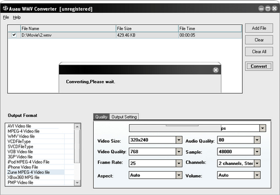 AUAU-Soft WMV Converter