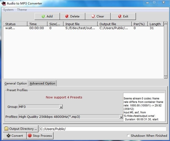 Audio to MP3 Converter