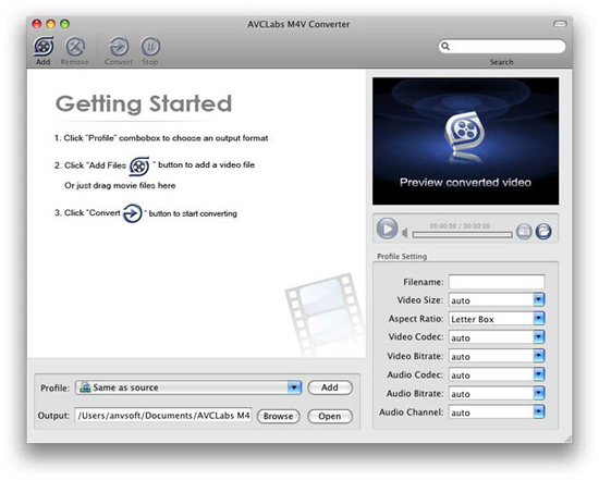 AVCLabs M4V Converter for Mac