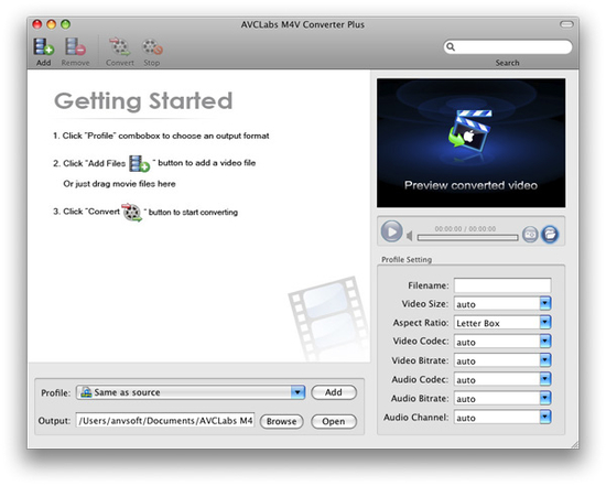 AVCLabs M4V Converter Plus for Mac