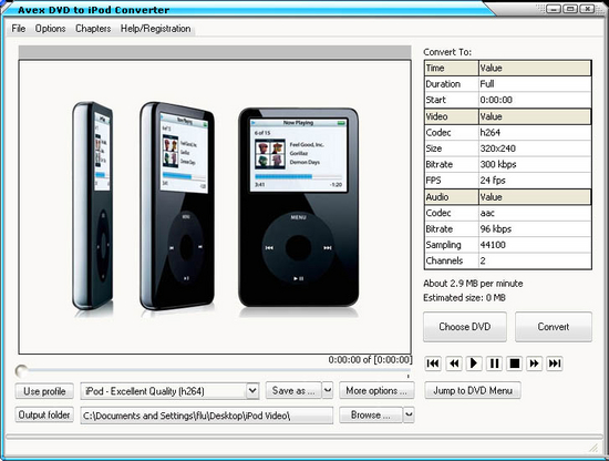 Avex-DVD to iPod Converter