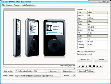 avex DVD to iPod Converter for newavsoft