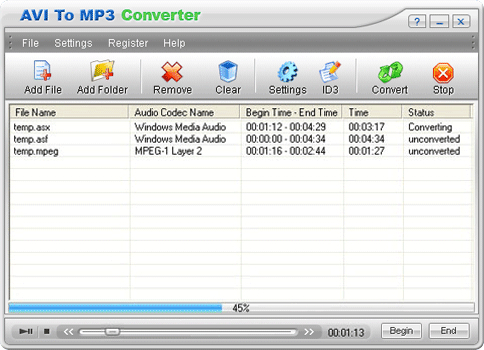 AVI To MP3 Converter