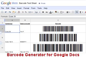 Barcode Generator for Google Docs