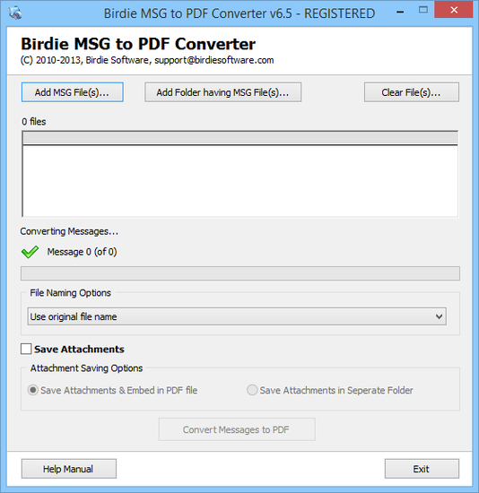 Batch Convert MSG Files to PDF