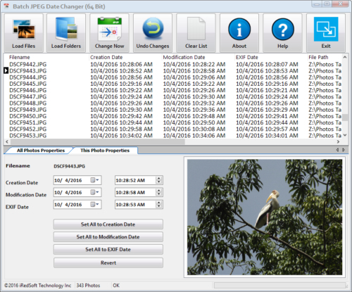 Batch JPEG Date Changer