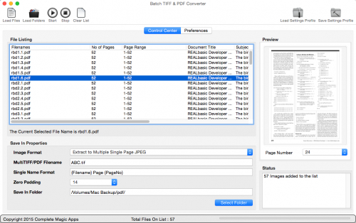 Batch TIFF and PDF Converter