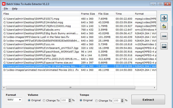 Batch Video To Audio Extractor