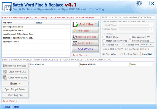 Batch Word Find & Replace