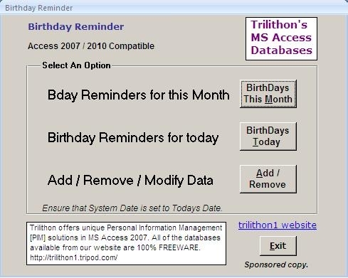 Birthday Reminder