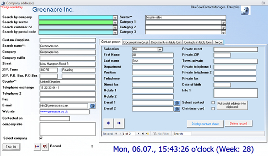 Blueseal Contact Manager Enterprise