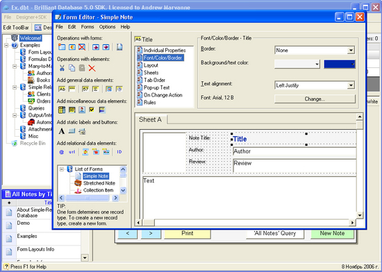 Brilliant Database SDK