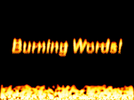 Burning Words Screensaver