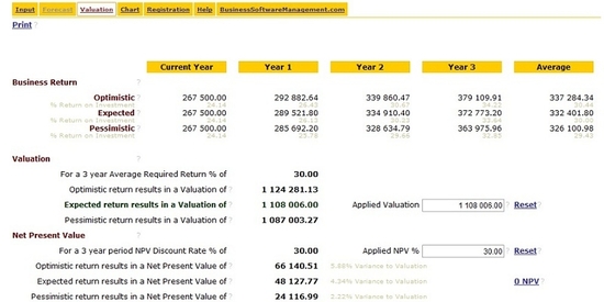 Business Valuation Software