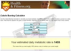 Calorie Burning Calculator