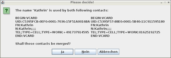 CardDAV cleaner