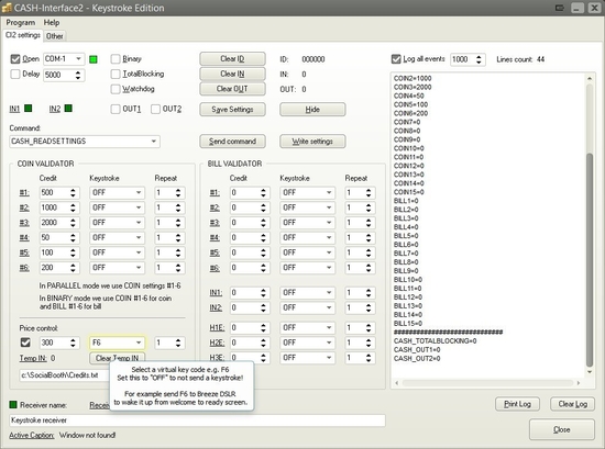 CASH Interface2 keystroke edition