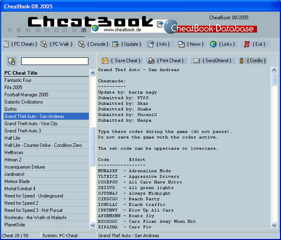 CheatBook Issue 08/2005