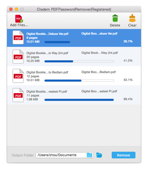 Cisdem PDFPasswordRemover for Mac