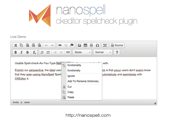 CKeditor SpellCheck