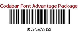 Codabar Font Advantage Package