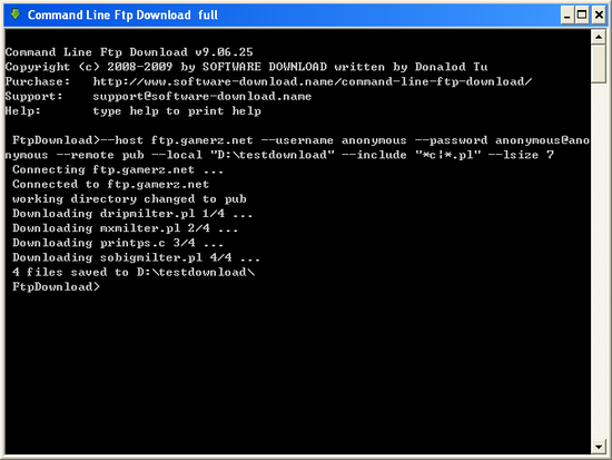 Command Line Ftp Download