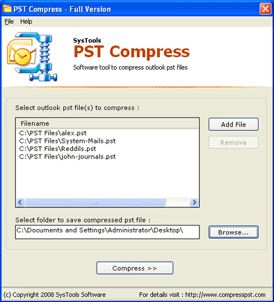 Compact PST Files