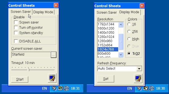 Control Sheets