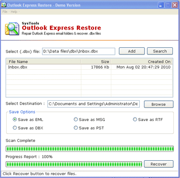 Convert DBX into PST